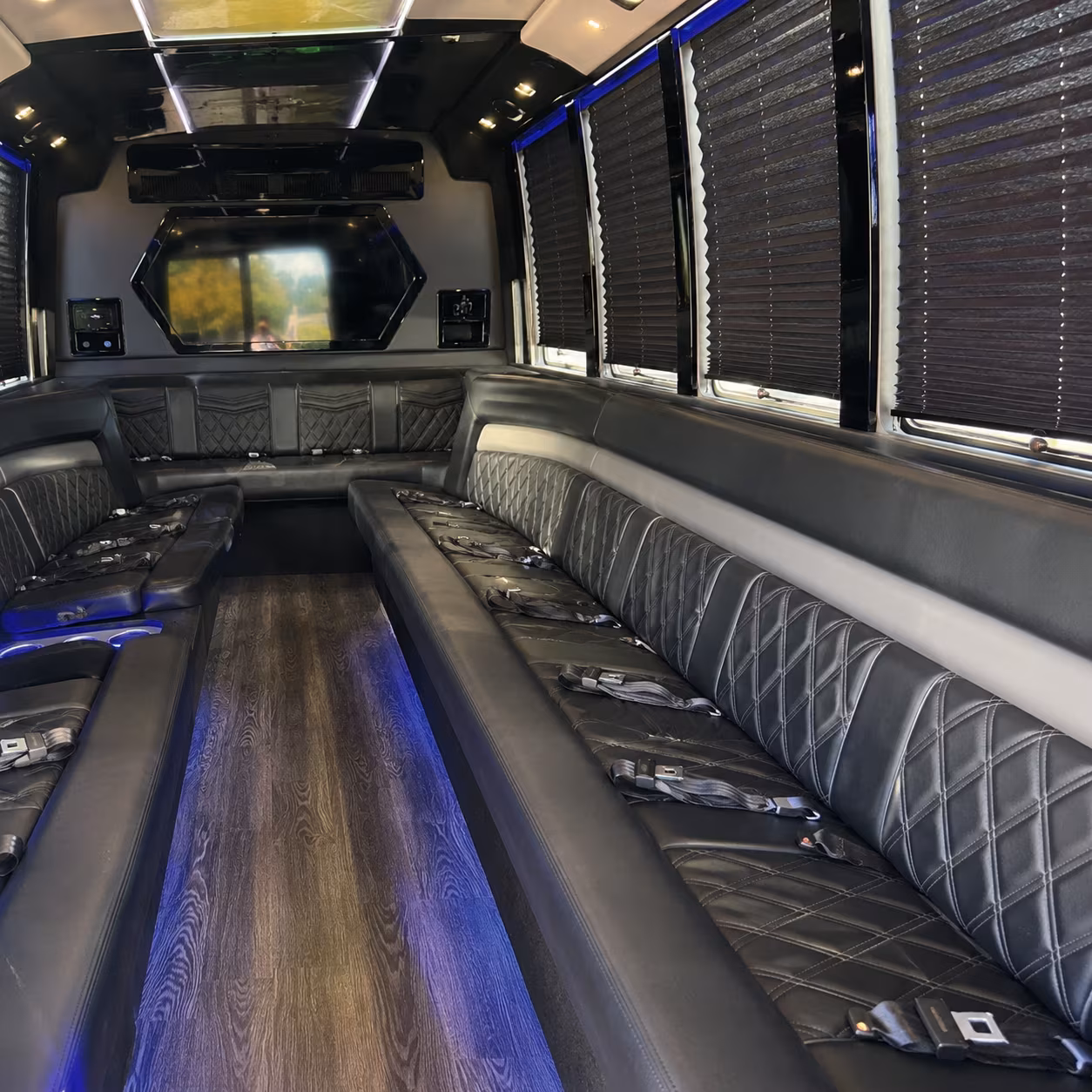 Huntsville Bachelor & Bachelorette Transportation party bus exterior