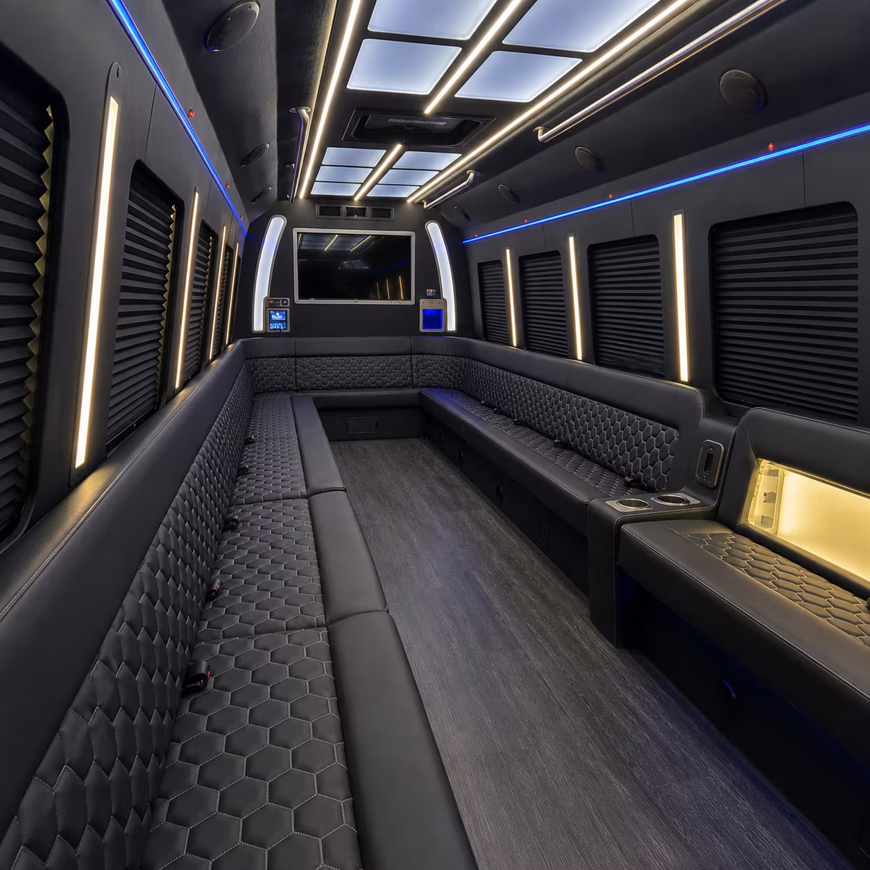 Huntsville Bachelor & Bachelorette Transportation party bus exterior