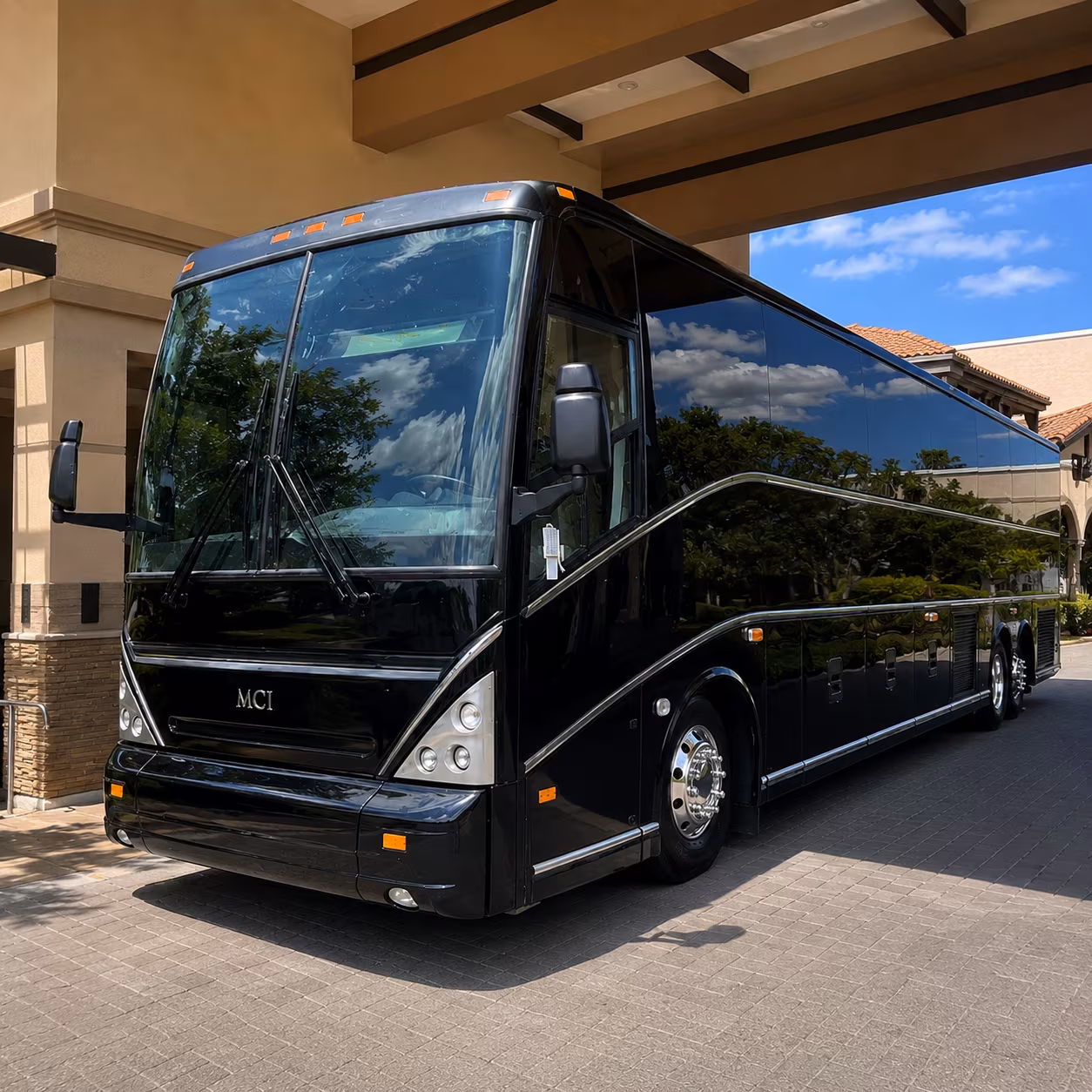 Huntsville Corporate Transportation party bus exterior