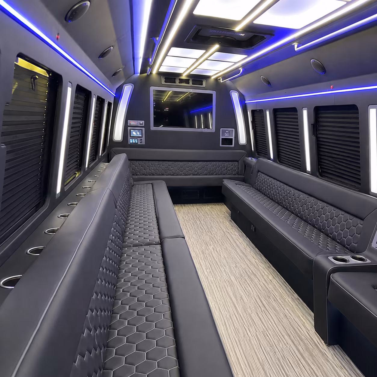 Huntsville Private Event Transportation party bus exterior
