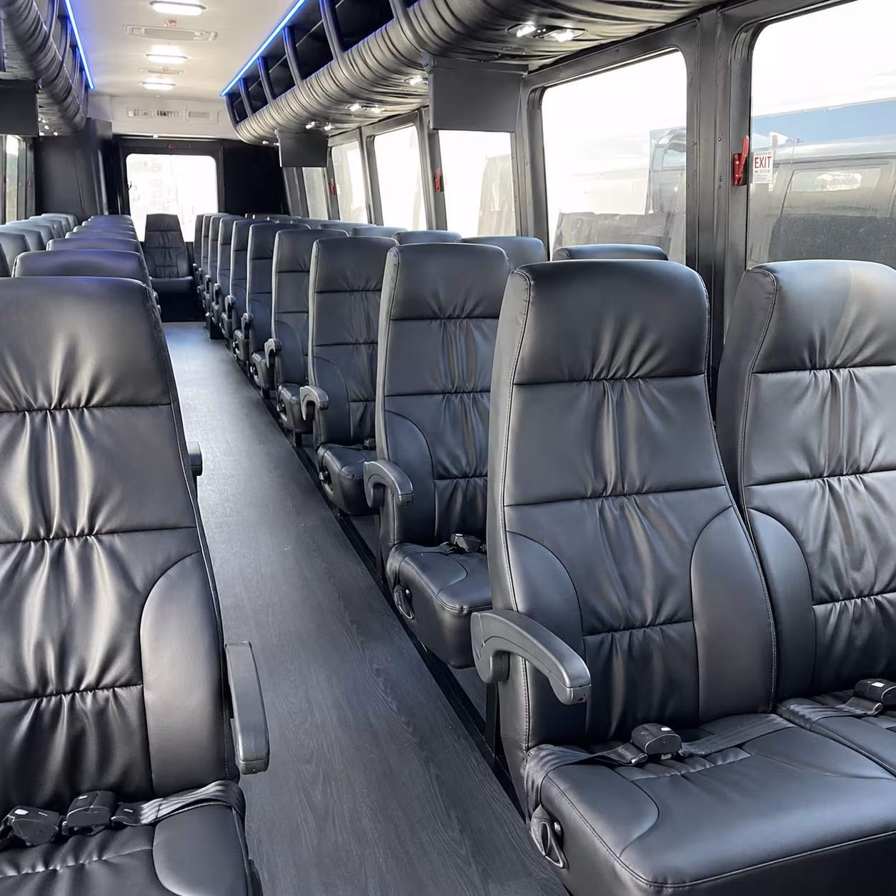 Huntsville School Event Transportation party bus exterior