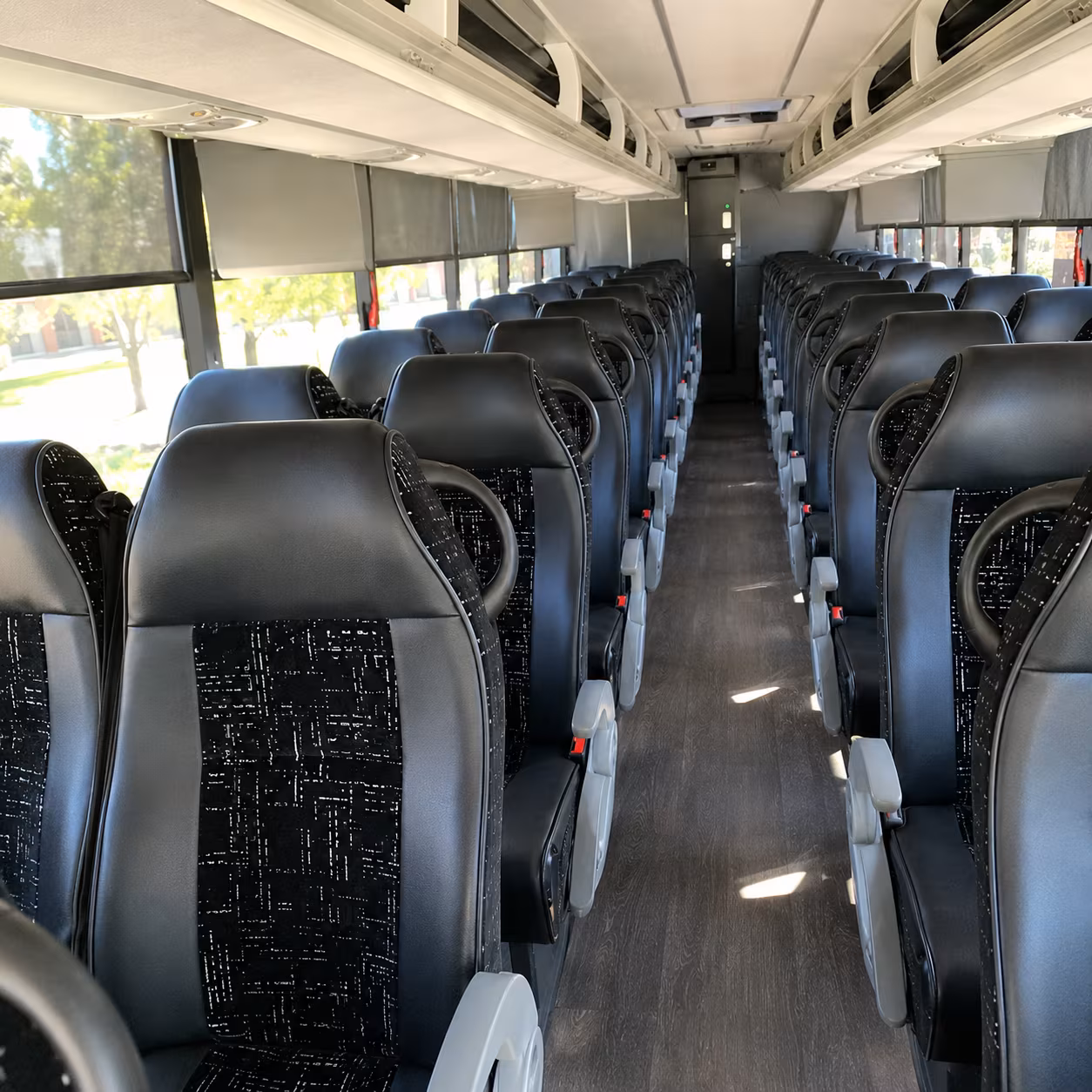 Huntsville School Event Transportation party bus exterior