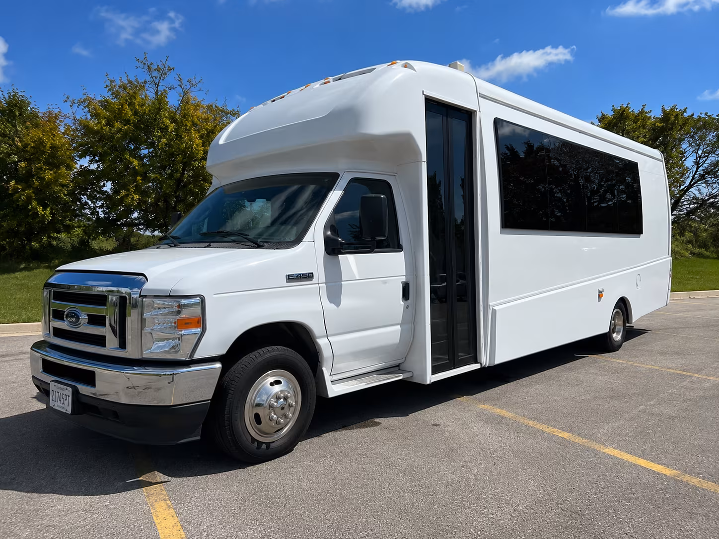 Huntsville Sporting Event Transportation party bus exterior