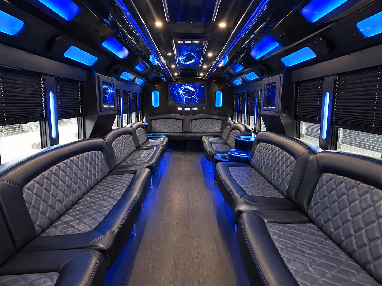 Huntsville Sporting Event Transportation party bus exterior