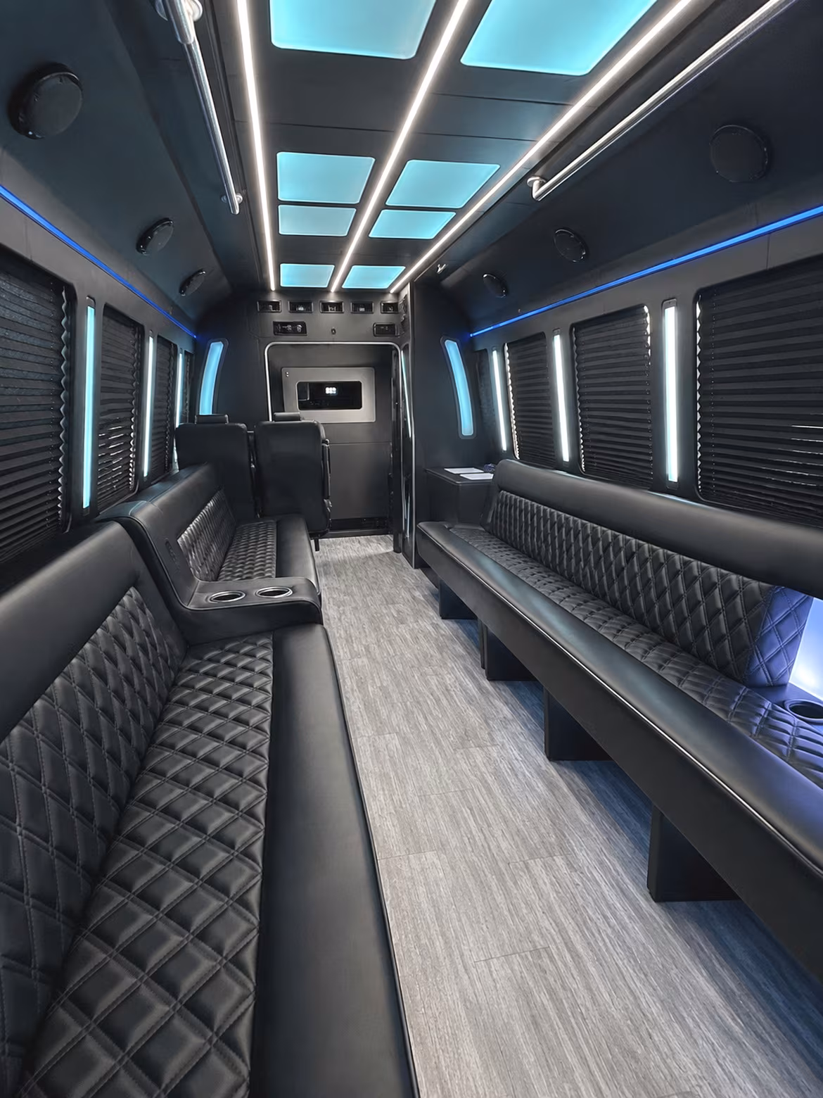 Huntsville Wedding Transportation party bus interior