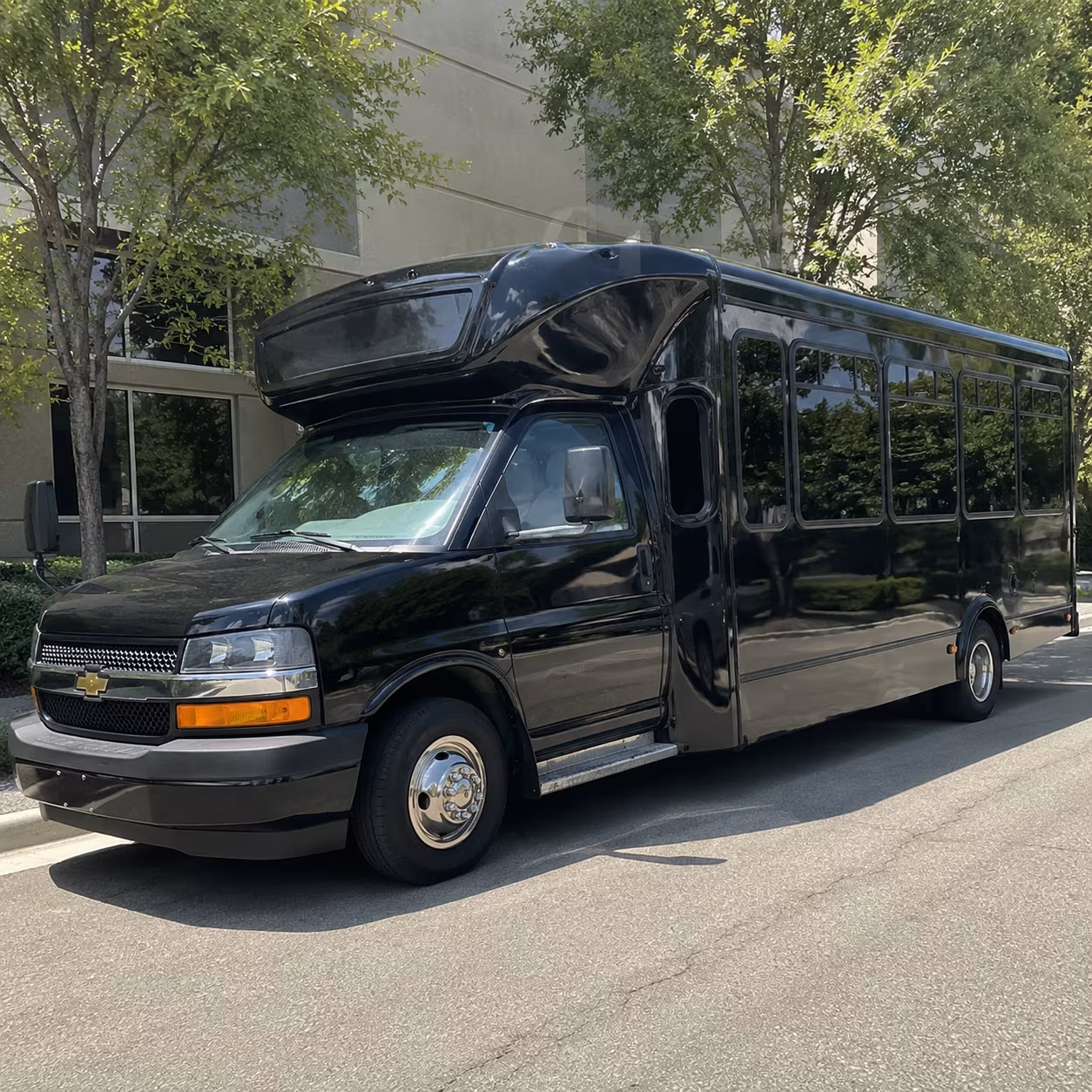 Huntsville Wedding Transportation party bus exterior