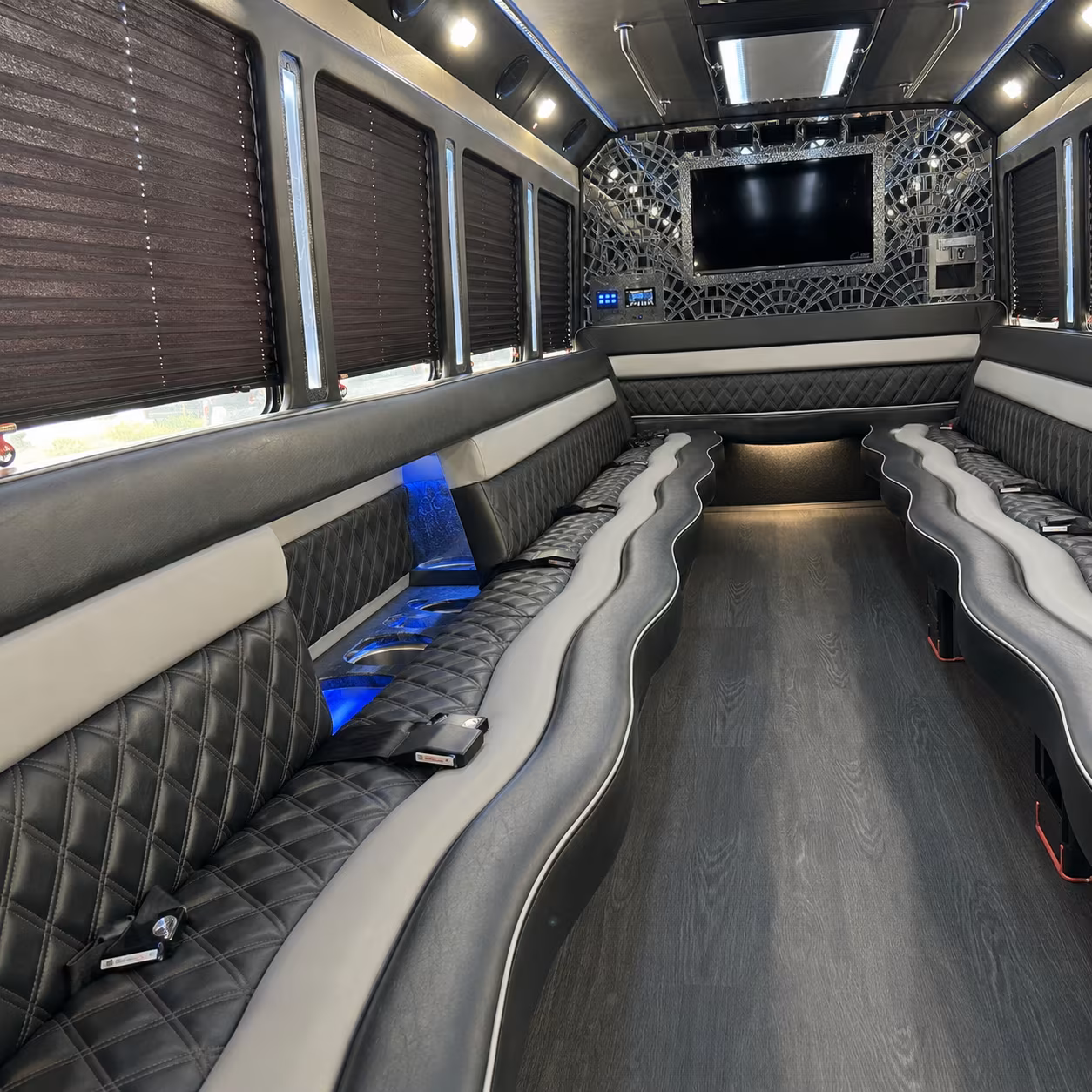 Huntsville Wedding Transportation onboard seating
