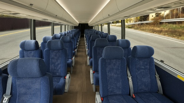 Interior of Charter Bus Company Huntsville's 28 Passenger Minibus in Huntsville