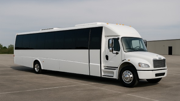 Exterior of Charter Bus Company Birmingham's 28 Passenger Party Bus in Birmingham