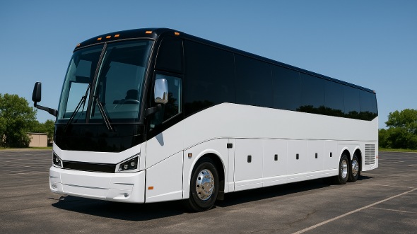 Exterior of Charter Bus Company Huntsville's 44 Passenger Charter Bus in Huntsville