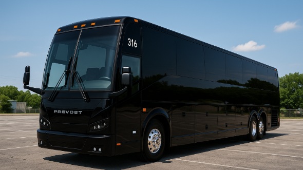 Exterior of Charter Bus Company Huntsville's 45 Passenger Charter Bus in Huntsville