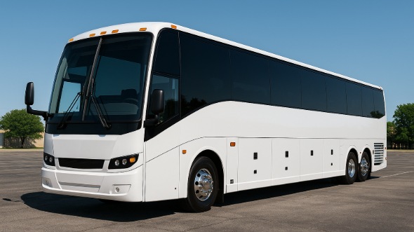Exterior of Charter Bus Company Huntsville's 46 Passenger Charter Bus in Huntsville