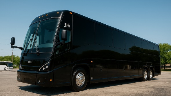 Exterior of Charter Bus Company Chattanooga's 50 Passenger Party Bus in Chattanooga