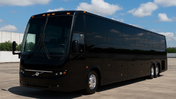 Exterior of Charter Bus Company Huntsville's 51 Passenger Charter Bus in Huntsville