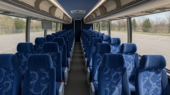 Interior of Charter Bus Company Huntsville's 51 Passenger Charter Bus in Huntsville