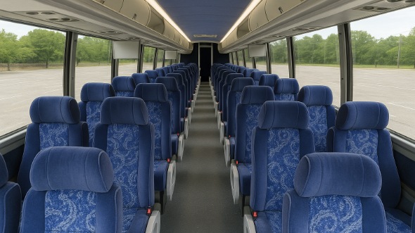 Interior of Charter Bus Company Huntsville's ADA Charter Bus in Huntsville